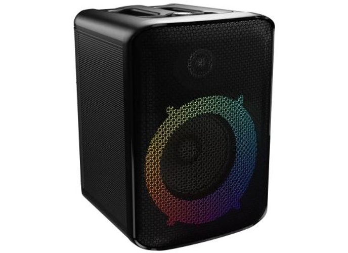 HiFuture Event 80W Portable Bluetooth Speaker – Dual Drivers, Dynamic RGB Lights, Karaoke-Enabled with Mic Input, TWS Pairing, Power Bank Function, IPX4 Waterproof, 4000mAh Battery – Black product thumbnail 2