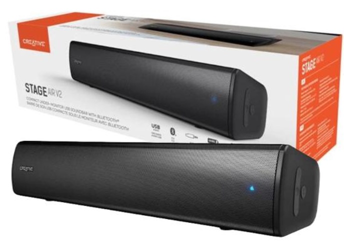 Creative Stage Air V2 USB Soundbar 6 Hours Battery Bluetooth 5.3 Dual-Driver & Passive Radiator Compatible with Nintendo & PS5 product thumbnail 2