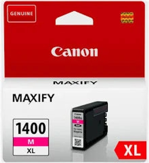 طقم خراطيش حبر كانون (Canon) أصلية عالية الإنتاجية PGI-1400XL - أربعة ألوان (أسود، أزرق، أرجواني، أصفر) - تقنية حبر DRHD الصبغي - متوافقة مع MAXIFY MB2040 و MB2340 product thumbnail 3