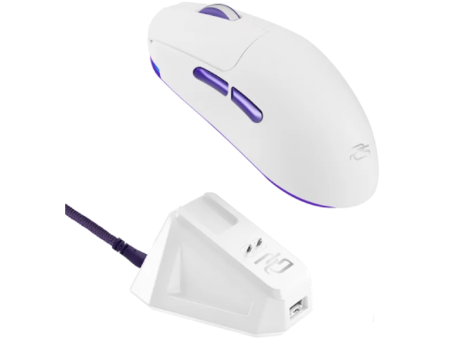 Proove Gaming Superfight Wireless Tri-Mode Gaming Mouse 12000 DPI with Charging Dock – White/Purple (WMSW00122002) product thumbnail 2