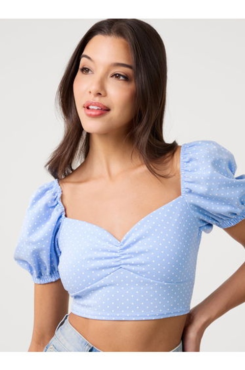 Polka Dot Puff Sleeve Top product thumbnail 3