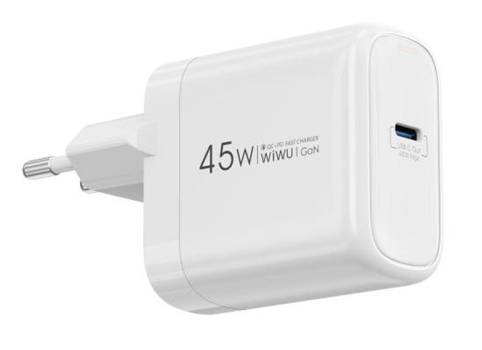 WiWU Wi-U035 Ark Wall Charger 45W PD GaN Fast Charger - White product thumbnail 2