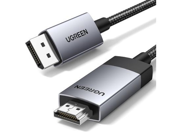 UGREEN 4K@60Hz DisplayPort to HDMI Cable HDR Active DP 1.2 to HDMI 2.0 Cord Aluminum Braided Uni-Directional Display Port to HDMI Converter 6.6FT Compatible with Monitor, Projector, Dell, Lenovo, HP product thumbnail 2