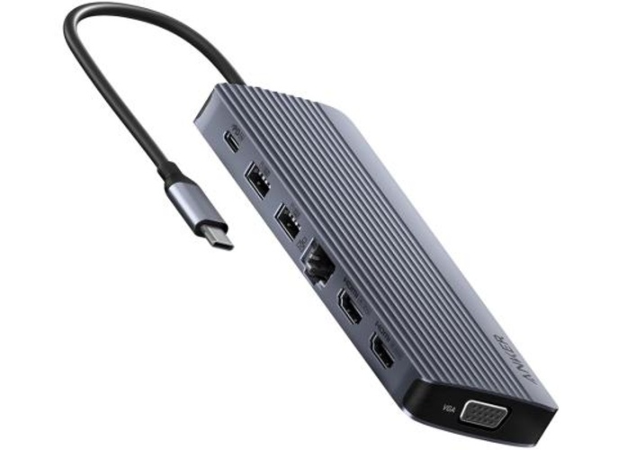 Anker 14-in-1 Laptop Docking Station 3 Monitors, Triple Display USB C Docking Station with Dual 4K HDMI, 1080p VGA, 80W PD, USB-A/C Data Ports for Dell XPS and More (Charger not Included) product thumbnail 2