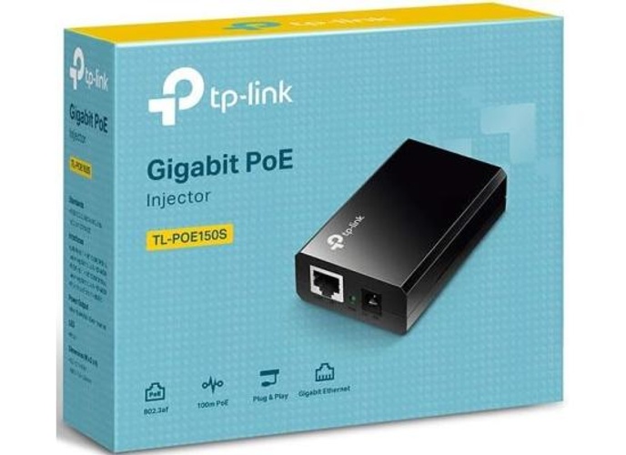 TP-LINK TL-PoE150S - 802.3af Gigabit PoE Injector | Convert Non-PoE to PoE Adapter | Auto Detects the Required Power, up to 15.4W | Plug & Play | Distance Up to 100 meters (328 ft.) | Black product thumbnail 2