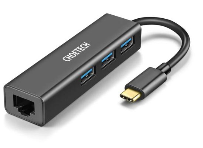 Choetech HUB-U02 USB C To Ethernet Hub w/ 3 Ports USB 3.0 product thumbnail 2