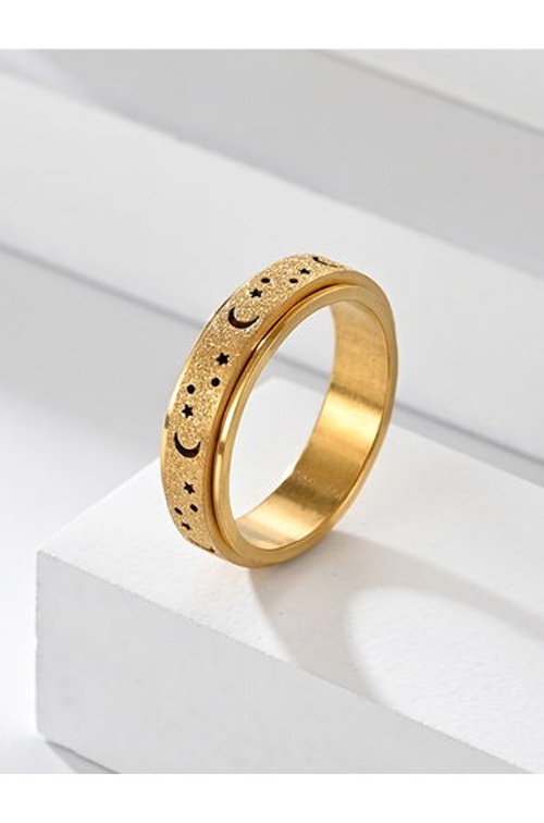 Star and Moon Stainless Steel Ring product thumbnail 2