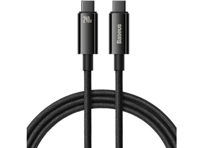Baseus Tungsten Gold Fast Charging Data Cable Type-C to Type-C 240W 3m - Black product thumbnail 2
