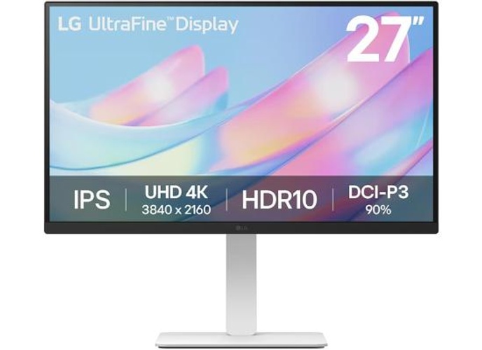 LG UltraFine 27US550 27" IPS 4K UHD HDR10 60Hz 1.07b DCI-P3 90% Color Display, Dynamic Action Sync, 3-side Virtually Borderless Adjustable Stand , White product thumbnail 2