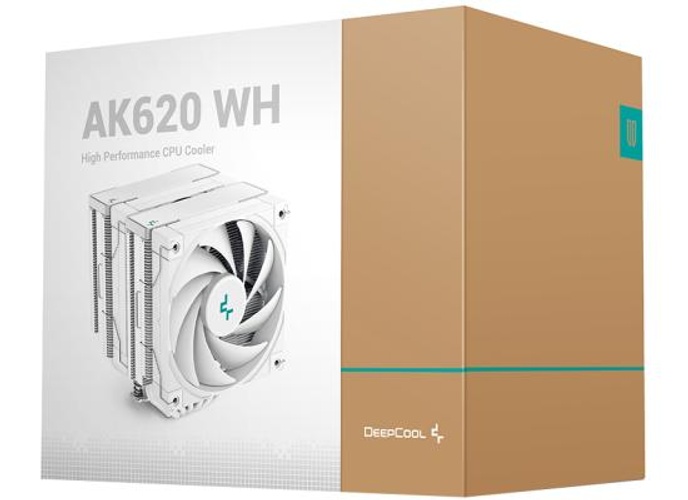 DeepCool AK620 White CPU Air Cooler Mighty 260w TDP 6 Copper Heat Pipes Dual-Tower CPU Cooler w/ FK120 Fans 120mm PWM 1850RPM product thumbnail 2