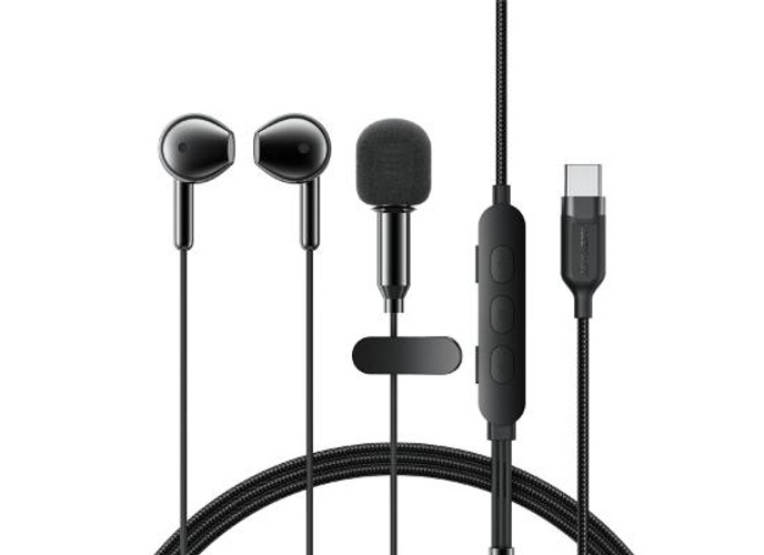 ACEFAST L12 USB-C Semi In-Ear Karaoke Wired Earphones Built-In Microphone for Live Streaming / Recording / Gaming - Black product thumbnail 2