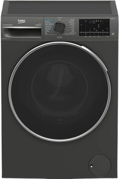 Beko Washing Machine with Dryer 10 Kg laundry x 7 Kg drying 1400 rpm (B3DFT51042MG)