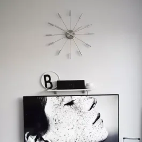 Nextime "Plug Inn" Wall Clock - Silver product thumbnail 2