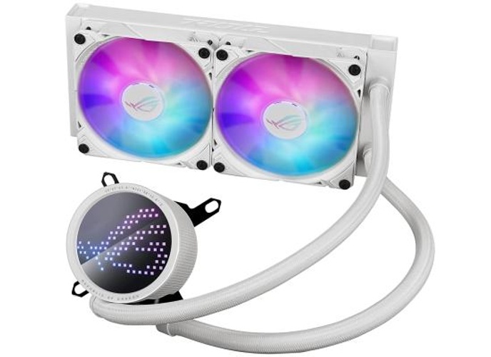 ASUS ROG RYUO III 240 ARGB AIO Liquid Cooler 240mm For Intel & AMD 2x 120mm ARGB Fans & Anime Matrix™ LED Display - White product thumbnail 2