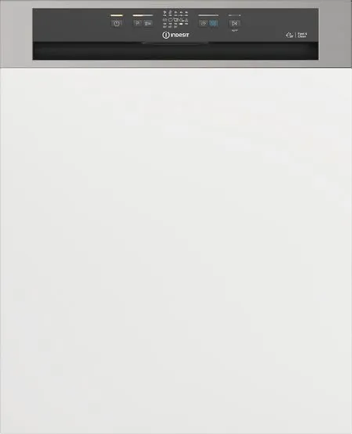 Indesit Semi Integrated Dishwasher Freestanding, 6Programmes, 14Sets, Push & Go Quick Clean