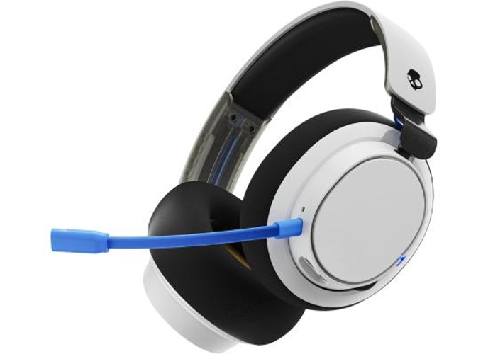 Skullcandy SLYR Pro Wireless Multi-Platform Gaming Headset for PlayStation, Bluetooth Headphones, up to 24 Hrs. Battery, PC, Nintendo Switch, 2.4GHz Low Latency Wireless Transmitter Included - White/Blue product thumbnail 2