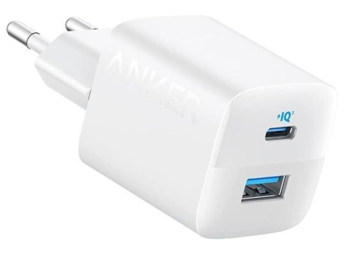 Anker USB C Charger Adapter, 33W 2 Port Compact Charger with Foldable Plug for iPhone 17/16 Series, Galaxy, and More - White product thumbnail 2