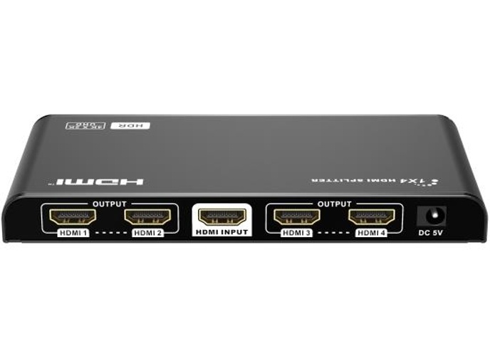 Lenkeng LKV314HDR HDMI Splitter 1 HDMI™ to 4 HDMI™ 4K 60Hz HDR Displays Simultaneously. Apply for STB, DVD, Media Player, Laptop, D-VHS and other HD-Player devices. It's compatible with HDMI™ 3D and 4Kx2K. product thumbnail 2