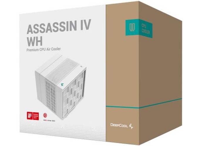 DeepCool Assassin IV WH Premium Air Cooler 7 Heat Pipes Dual-Tower 1700RPM 140/120mm FDB Fans PWM 100% 280w TDP For Intel & AMD , White product thumbnail 2