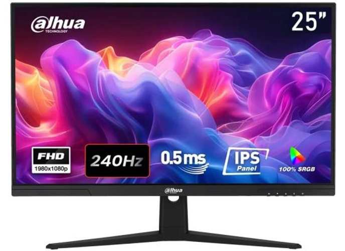 DAHUA LM25-E241B 25” IPS Full HD up to 240Hz 0.5 ms HDR 10 Ultra-Thin 99% sRGB 350nits Adaptive Sync w/ Display Port & HDMI Interface , Black product thumbnail 2