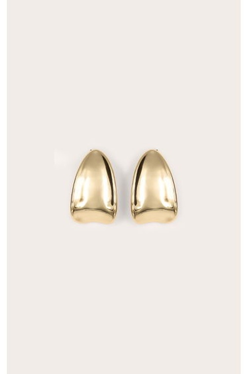 Gold Curve Statement Earrings product thumbnail 2
