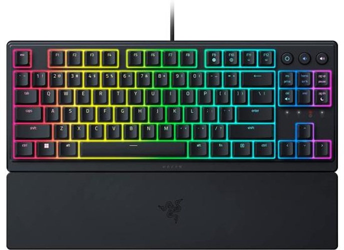 Razer Ornata V3 TKL Low-Profile Keys Mecha-Membrane SwitchesUV-Coated Keycaps Backlit Media Keys 8-Zone RGB Lighting Spill-Resistant w/ Wrist Wrest product thumbnail 2
