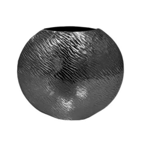 Weva Medium Nickel Ribbed Hammered Washed Round Vase "Trend Nest" product thumbnail 2