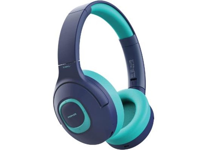 Promate Coddy Kids Wired/Wireless Adjustable Safe Volume Limit 85dB to 93dB AUX Share-Port Built-In Dual Mic & 20H Playtime - Aqua product thumbnail 2