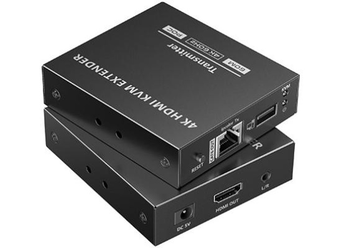 Lenkeng LKV565KVM-P Point-to-Point 4K 60Hz HDMI HDR KVM Extender Extender Kit up to 70M Zero-Latency KVM Function, 3.5mm Stereo Audio Output product thumbnail 2