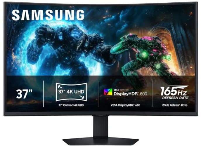 Samsung Odyssey G7 G75F 37" Curved 1000R 4K WUHD Ultra Wide 165Hz 1ms HDR 600 FreeSync Premium Pro w/ HDMI 2.1 & Adjustable Stand product thumbnail 2