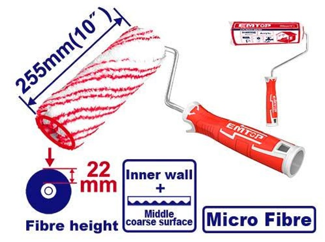 EMTOP ECBH092551 25cm Acrylic Paint Roller