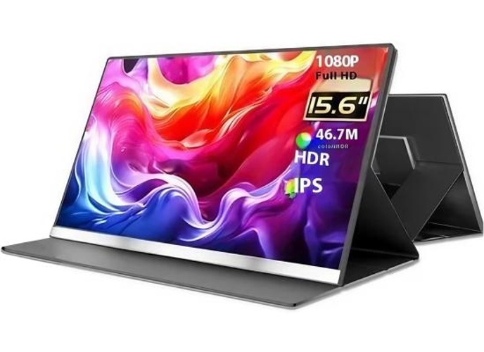 V2COM P4 15.6" IPS Full HD Extender Dual Screen Portable Monitor w/ HDMI & USB C Port Anti-Glare Built In Speakers & Protective Case product thumbnail 2