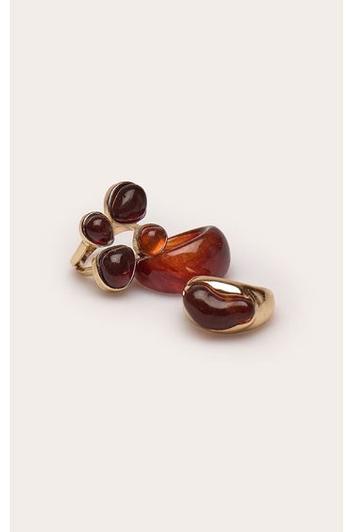 Gold Amber Resin Abstract Ring Multi Pack product thumbnail 3