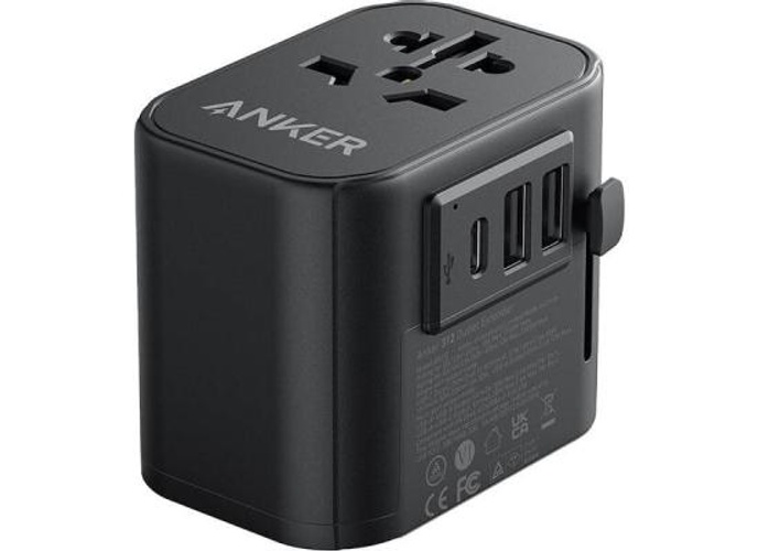 Anker 312 PowerExtend 30W, Wall Charger with Travel Plug, 1-Ports USB-C, 2-Ports USB-A, Wall Plug, 312 Outlet Extender, Black product thumbnail 2