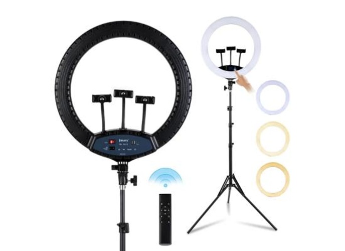 Jmary FM-19RS 19 Inch LED 60W Selfie Ring Light LCD Display Touch Screen Dimmable Light Makeup Ring Light without Tripod Stand product thumbnail 2