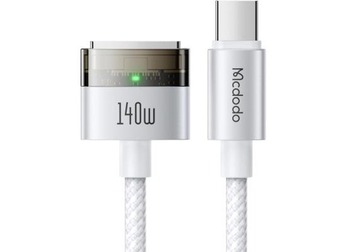 Mcdodo 140W USB-C to Mag-safe 3 Magnetic Charging Cable, 140W Rapid Charging, Mag-safe 3 Charging Cable, Magsafe Charging Cord for Mac Models Compatible with MacBook Air (13/15" M4 Chip), MacBook Pro - White product thumbnail 2