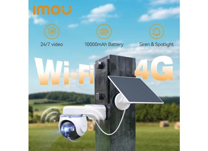 IMOU AOV PT 5MP With Solar Panel 360° PTZ Outadoor Security Camera 4G LTE PTA Approved Wifi Network 10000mAh Battery Auto Tracking IP Camera product thumbnail 2