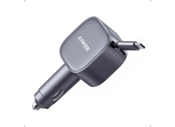 Anker USB-C Car Charger, 75W Max Ultra-Compact Type-C Fast Car Charger with Built-in Retractable Cable Car Adapter for iPhone 15/14 Series, Samsung S24/S23, MacBook Pro/Air, iPad, and More product thumbnail 2