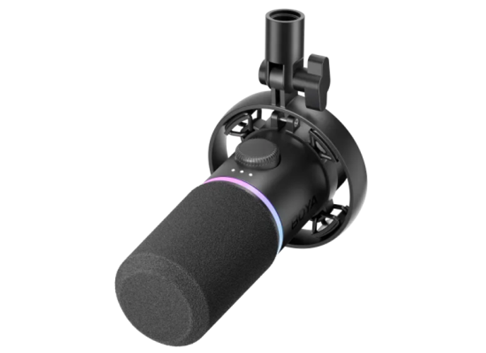 BOYA CastMic S60 USB & XLR RGB Dynamic Microphone, RGB & sound-reactive lighting for an immersive vibe, One-knob control for gain, volume, mix, and noise cancel - Black product thumbnail 2
