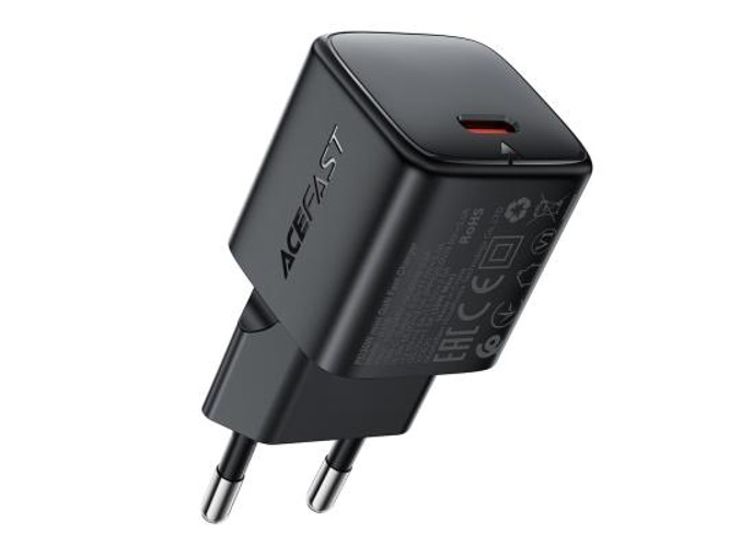 ACEFAST A118 PD 30W USB-C Fast Charger Mini GaN Power Adapter Charging Block - EU Plug - Black product thumbnail 2