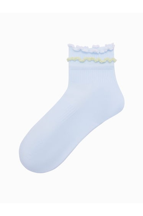 Women's Ruffle Ankle Socks - 2 Pairs