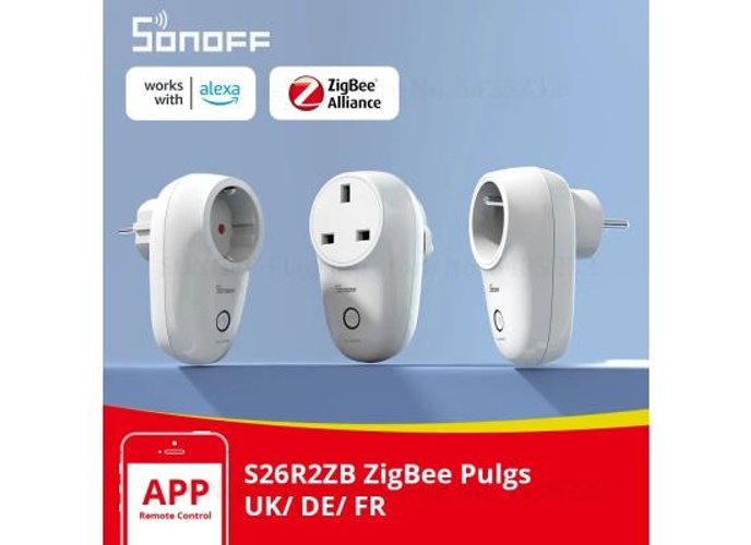 SONOFF S26R2ZBTPF-CFH Zigbee 3.0 Smart Plug | 16A High-Power Smart Socket | Energy Monitoring | Works with Alexa, Google Home & SmartThings | App; Voice Control | EU Plug product thumbnail 2