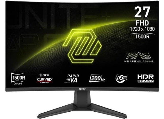 MSI MAG 276CF E20 27" Curved 1500R Full HD 200Hz 0.5ms HDR Ready AMD FreeSync™ Premium w/ 2x HDMI & DisplayPort Interface - Black product thumbnail 2