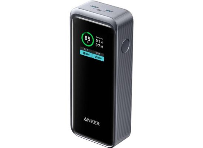 Anker 723 Prime 12,000mAh 130W Power Bank, 65W USB-C Single-Port Max, Smart Display, Active Shield 2.0, Ultra Compact Dynamic Power, 3.0 Power Delivery, 2 USB-C Port, Black product thumbnail 2