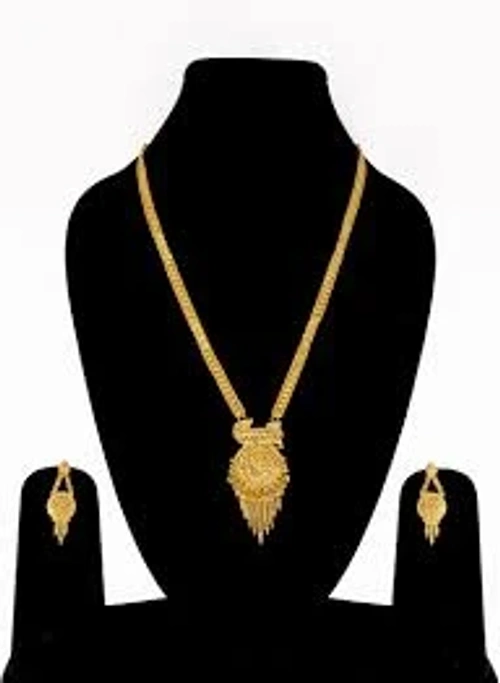 طقم قلادة ذهبية نسائي product thumbnail 2