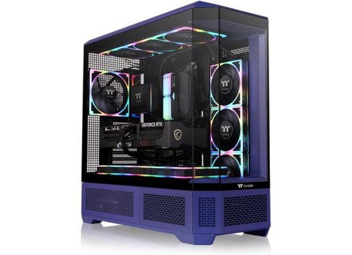 Thermaltake View 600 TG Full Tower 420mm Radiator Support Hidden Connector Support; Rotatable PCIe Slots, Future Dusk + Thermaltake 6.0" LCD Panel Kit Future Dusk product thumbnail 2