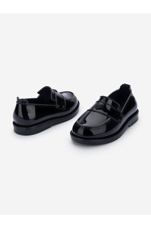 Mini Melissa Girls Royal Love Loafers in Black product thumbnail 3