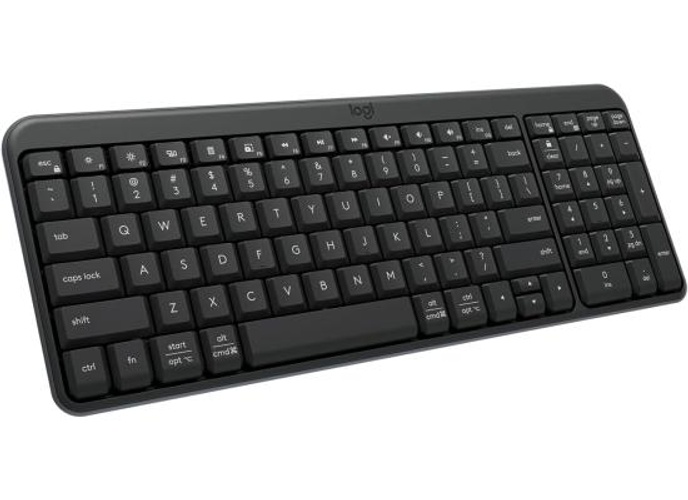 Logitech K250 Bluetooth Keyboard with Numpad Compact Keyboard Made with Recycled Plastic, Spill-Resistant, Comfortable Keys - Windows/MacOS Arabic / English Layout , Graphite product thumbnail 2