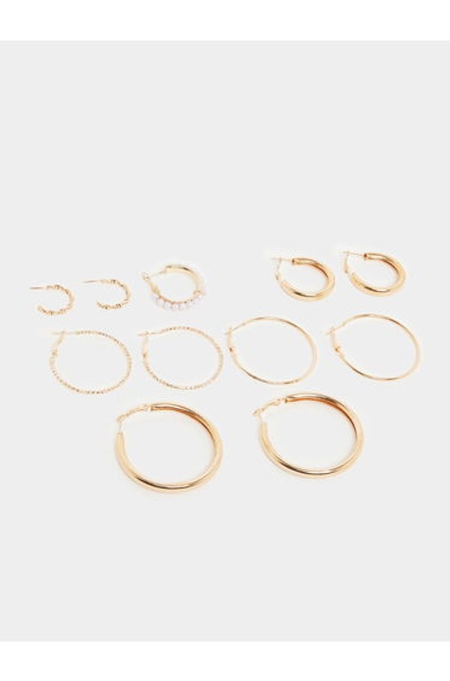 Pack of 6 - Gold Hoop Earrings product thumbnail 2
