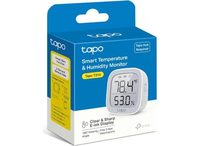 TP-Link Tapo T315 Smart Temperature and Humidity Monitor | Requires Tapo Hub | 2.7" E-Ink Display | Swiss-Made Sensor | Long-Lasting Performance | Real-Time Notification | Visual Graphics product thumbnail 2